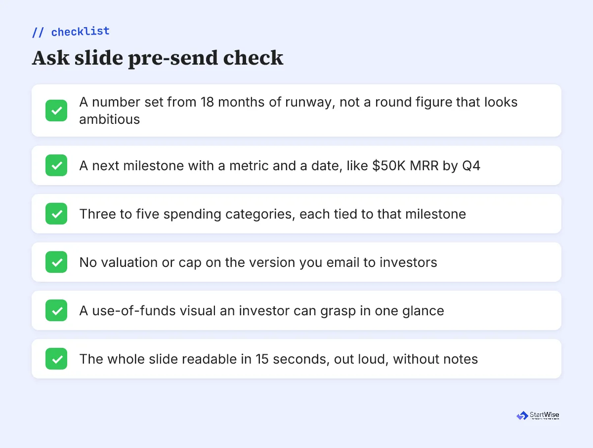 Ask slide pre-send check