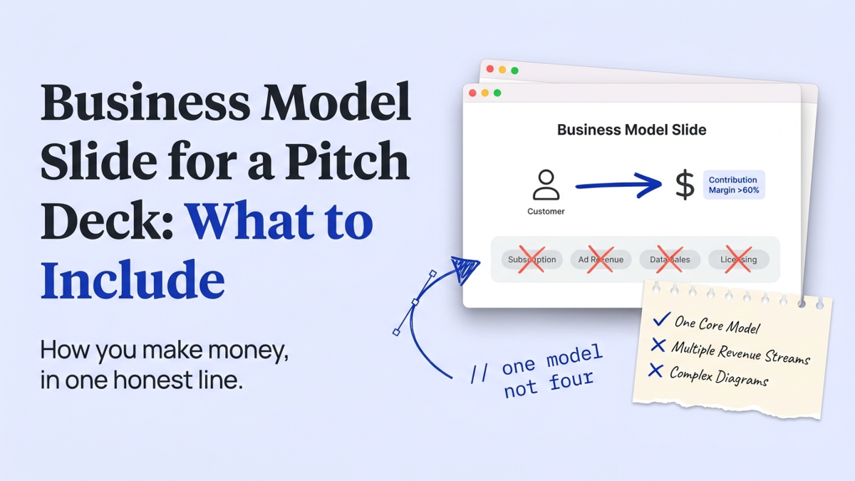 Cover art: Business Model Slide for a Pitch Deck: What to Include