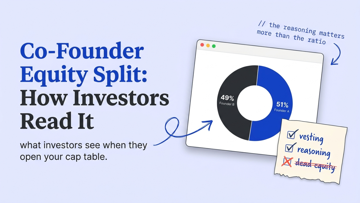 Cover art: Co-Founder Equity Split: How Investors Read It