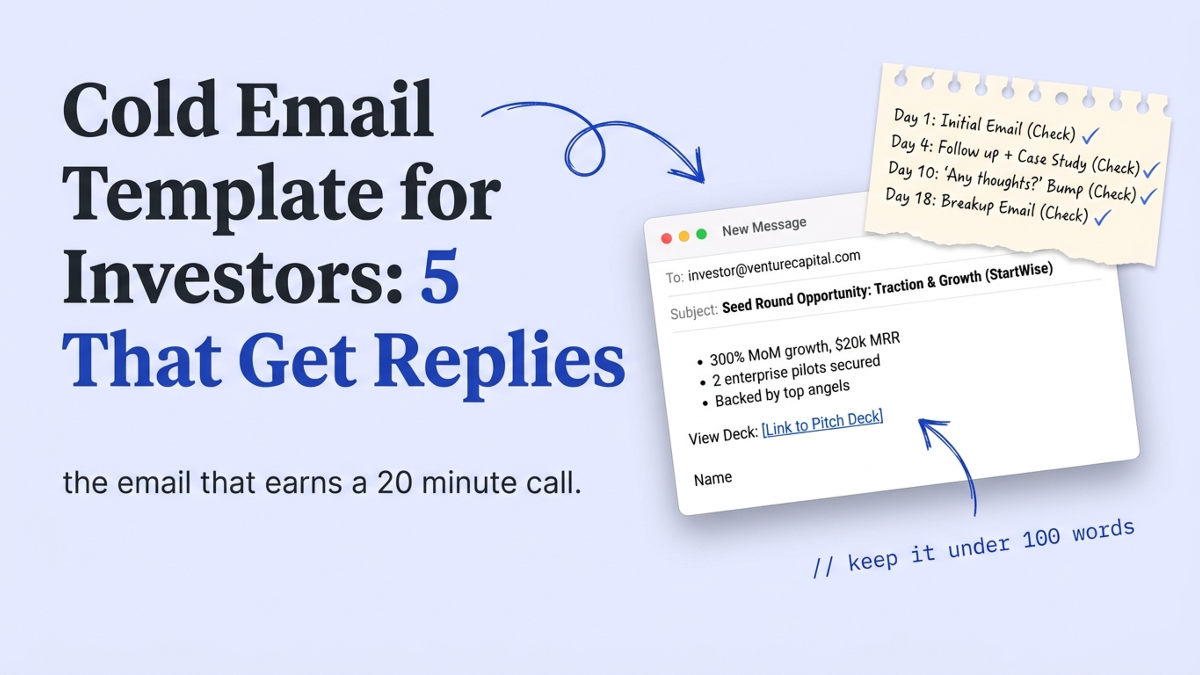 Cover art: Cold Email Template for Investors: 5 That Get Replies