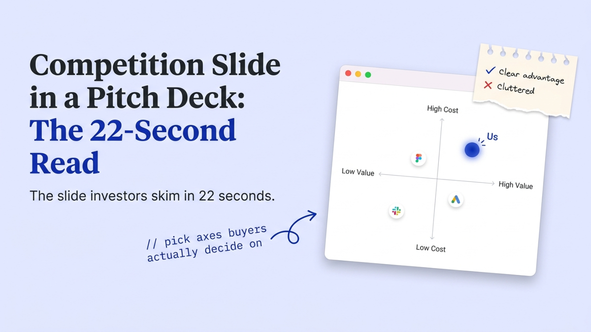 Cover art: Competition Slide in a Pitch Deck: The 22-Second Read