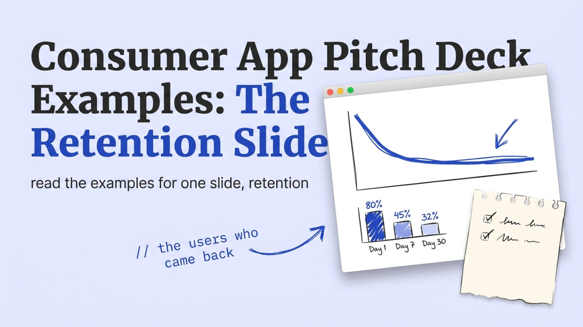 Cover art: Consumer App Pitch Deck Examples: The Retention Slide