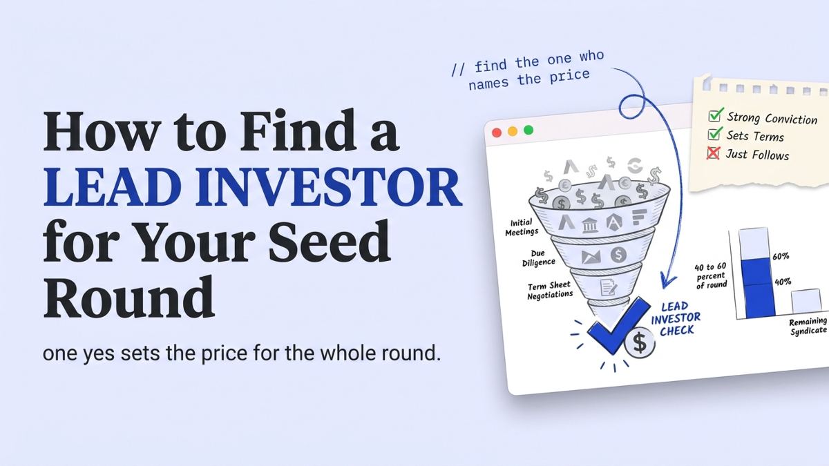 Cover art: How to Find a Lead Investor for Your Seed Round