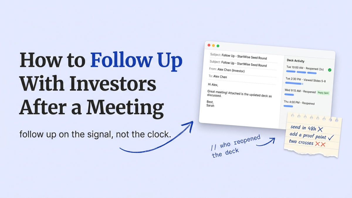 Cover art: How to Follow Up With Investors After a Meeting