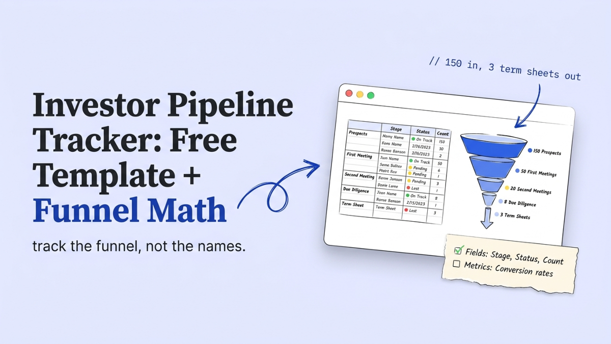 Cover art: Investor Pipeline Tracker: Free Template + Funnel Math