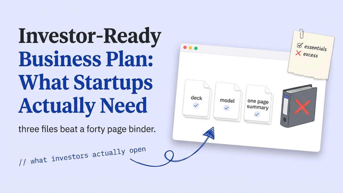 Cover art: Investor-Ready Business Plan: What Startups Actually Need