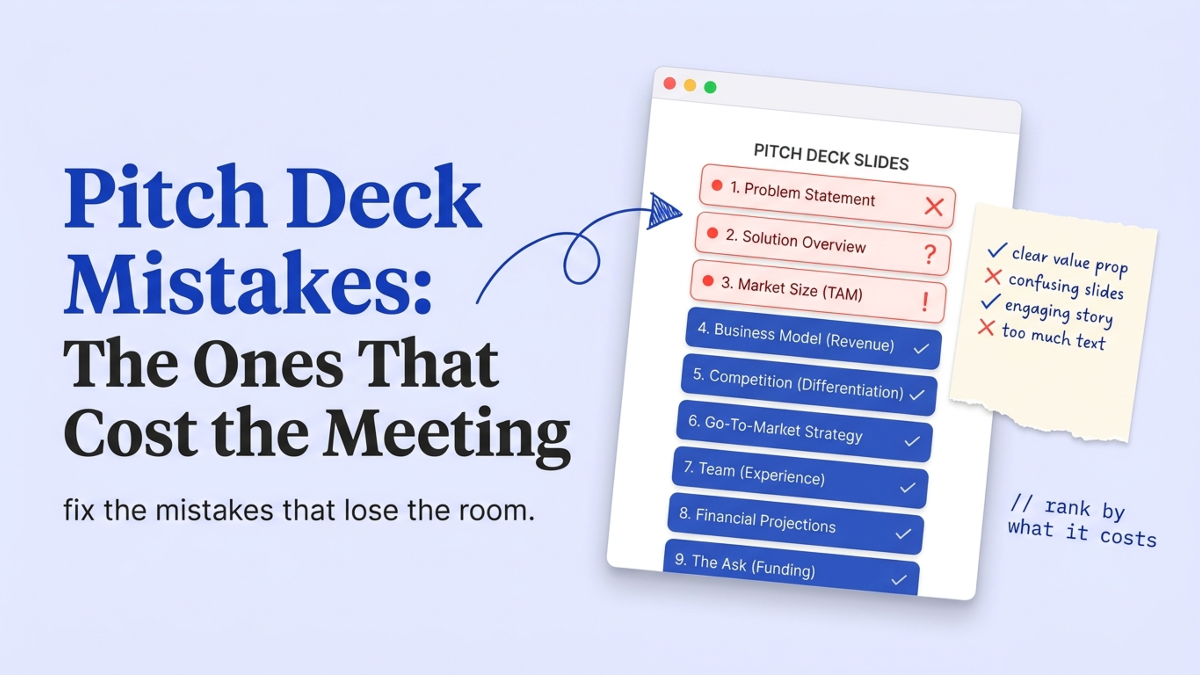 Cover art: Pitch Deck Mistakes: The Ones That Cost the Meeting