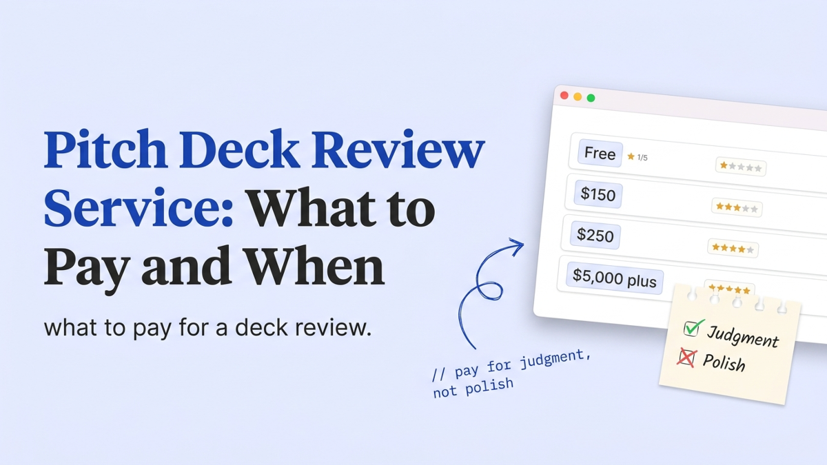 Cover art: Pitch Deck Review Service: What to Pay and When