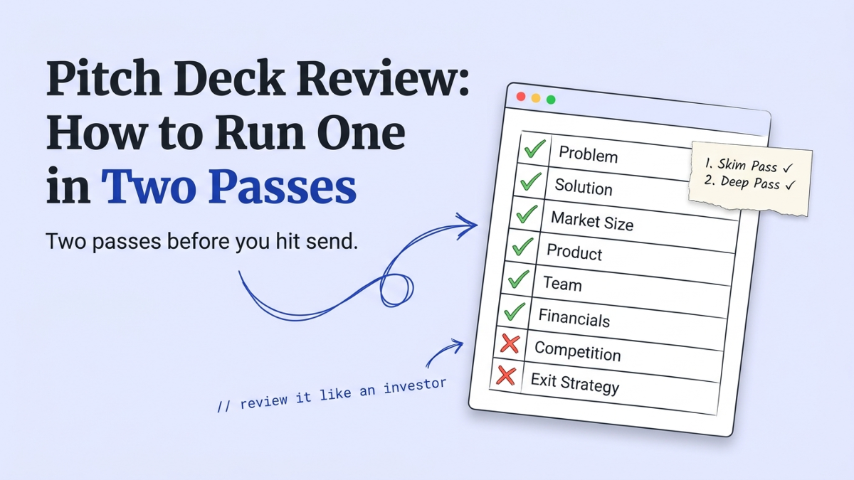 Cover art: Pitch Deck Review: How to Run One in Two Passes