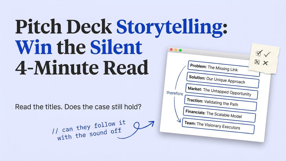 Cover art: Pitch Deck Storytelling: Win the Silent 4-Minute Read