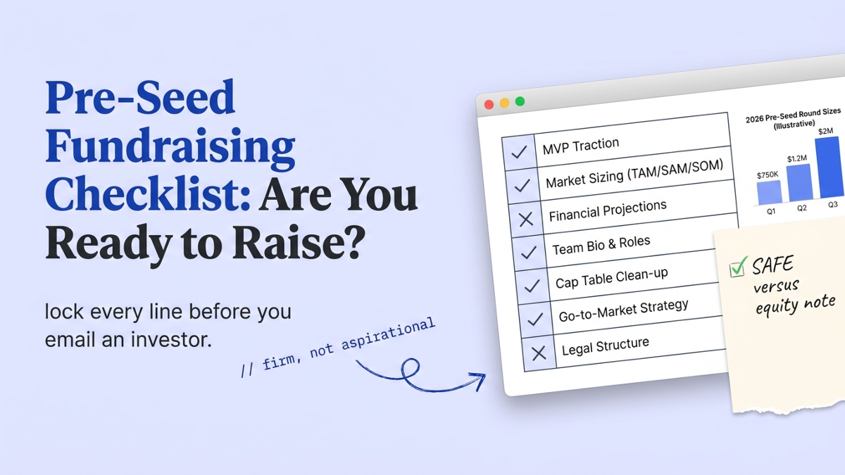 Cover art: Pre-Seed Fundraising Checklist: Are You Ready to Raise?