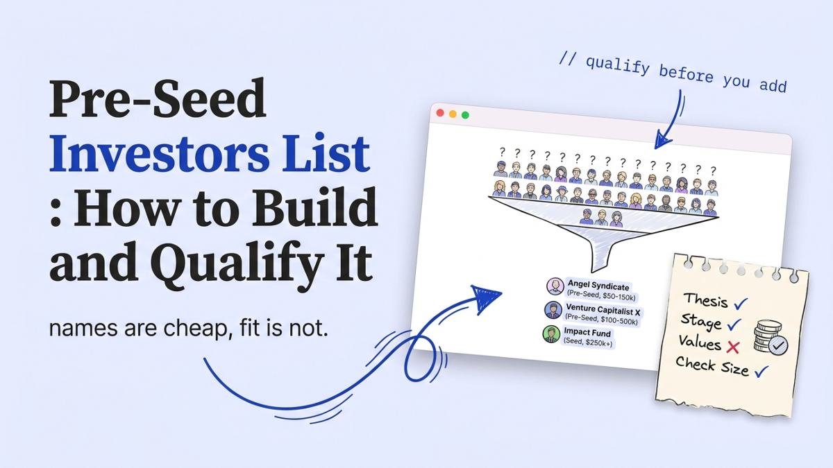Cover art: Pre-Seed Investors List: How to Build and Qualify It