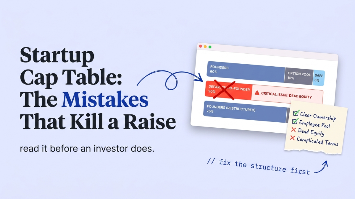 Cover art: Startup Cap Table: The Mistakes That Kill a Raise