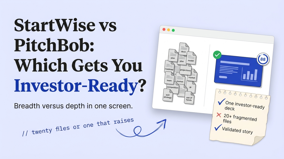 Cover art: StartWise vs PitchBob: Which Gets You Investor-Ready?