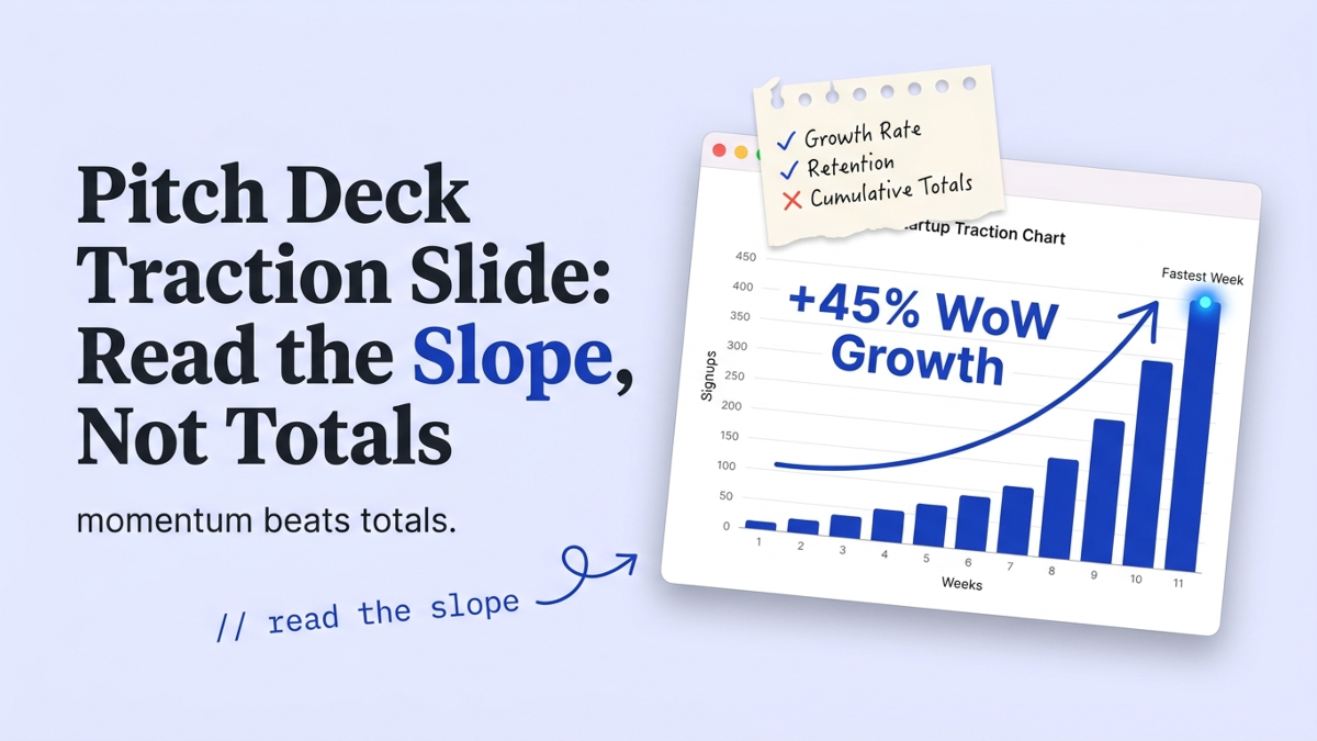 Cover art: Pitch Deck Traction Slide: Read the Slope, Not Totals