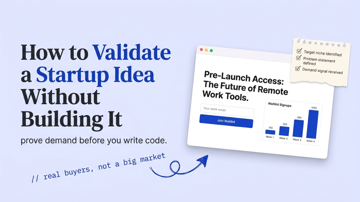 Cover art: How to Validate a Startup Idea Without Building It