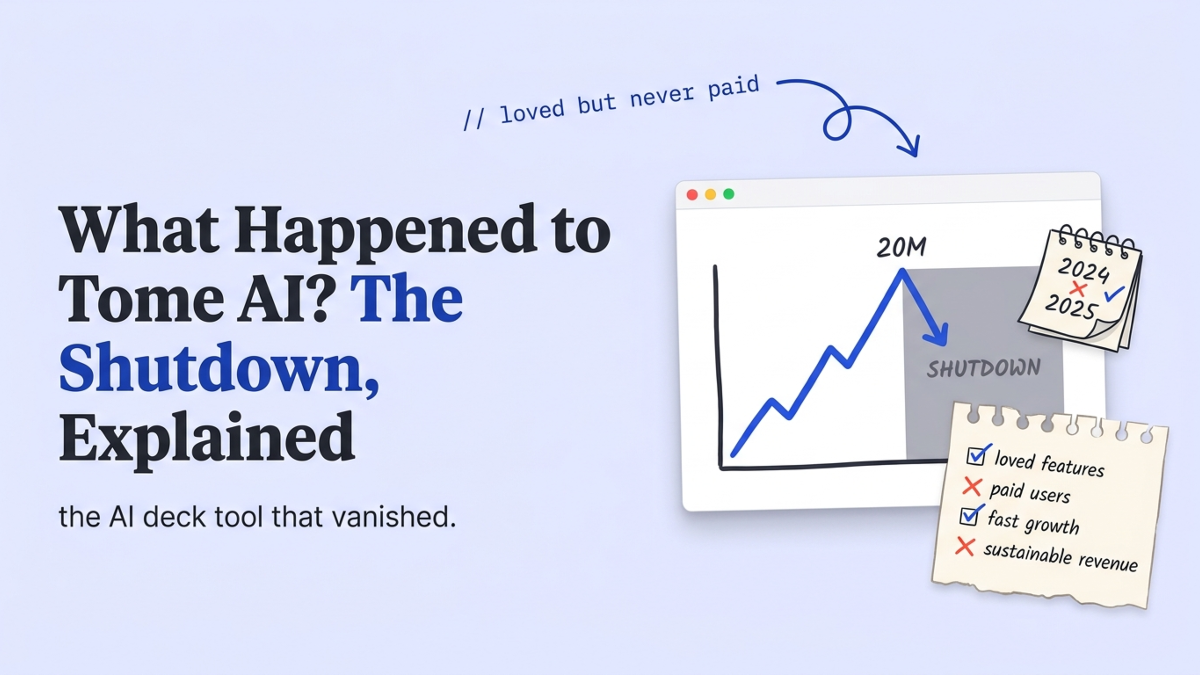 Cover art: What Happened to Tome AI? The Shutdown, Explained